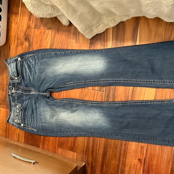 Miss Me Blue Denim Jeans mid rise boot size 33 X 34 - Picture 2 of 8
